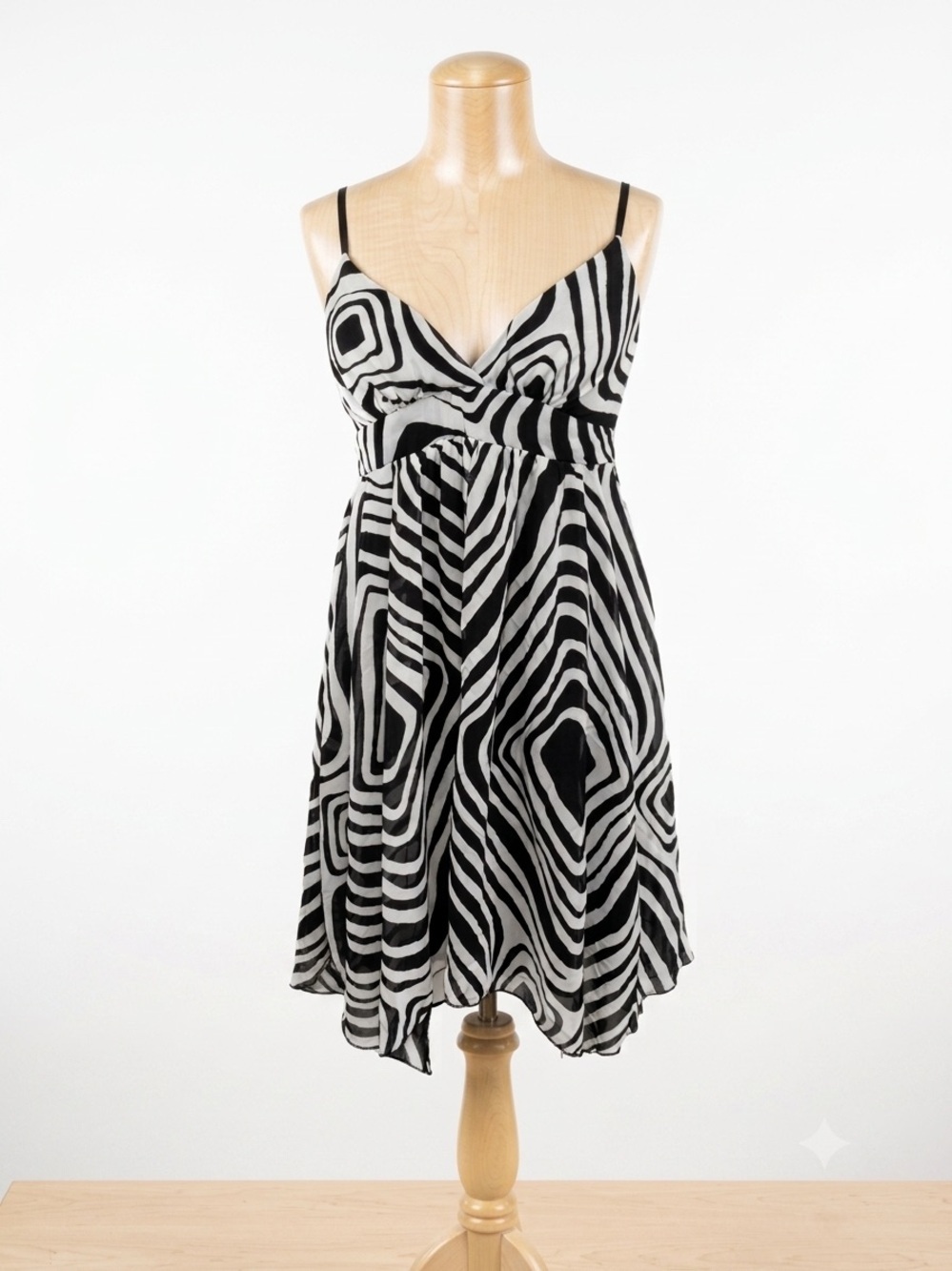 Charlotte Russe Black and White Strapless-Style Zebra Print Dress